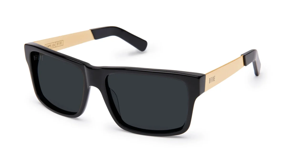 9five gafas de sol Caps LX negras y doradas