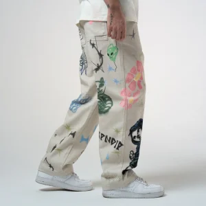 ripndip pantalón goosebumps wide fit