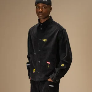 jacker chaqueta deal overshirt corduroy black