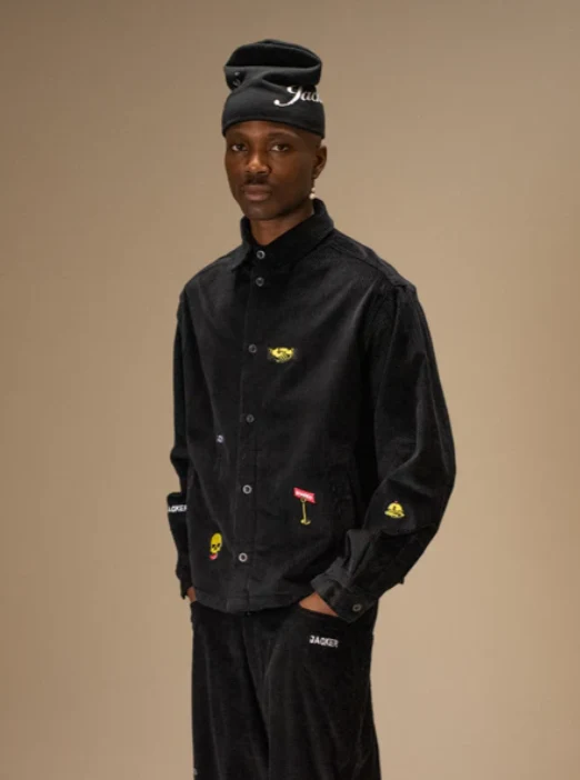 jacker chaqueta deal overshirt corduroy black