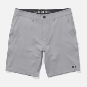 salty crew bermuda drifter 19 slub hybrid light grey