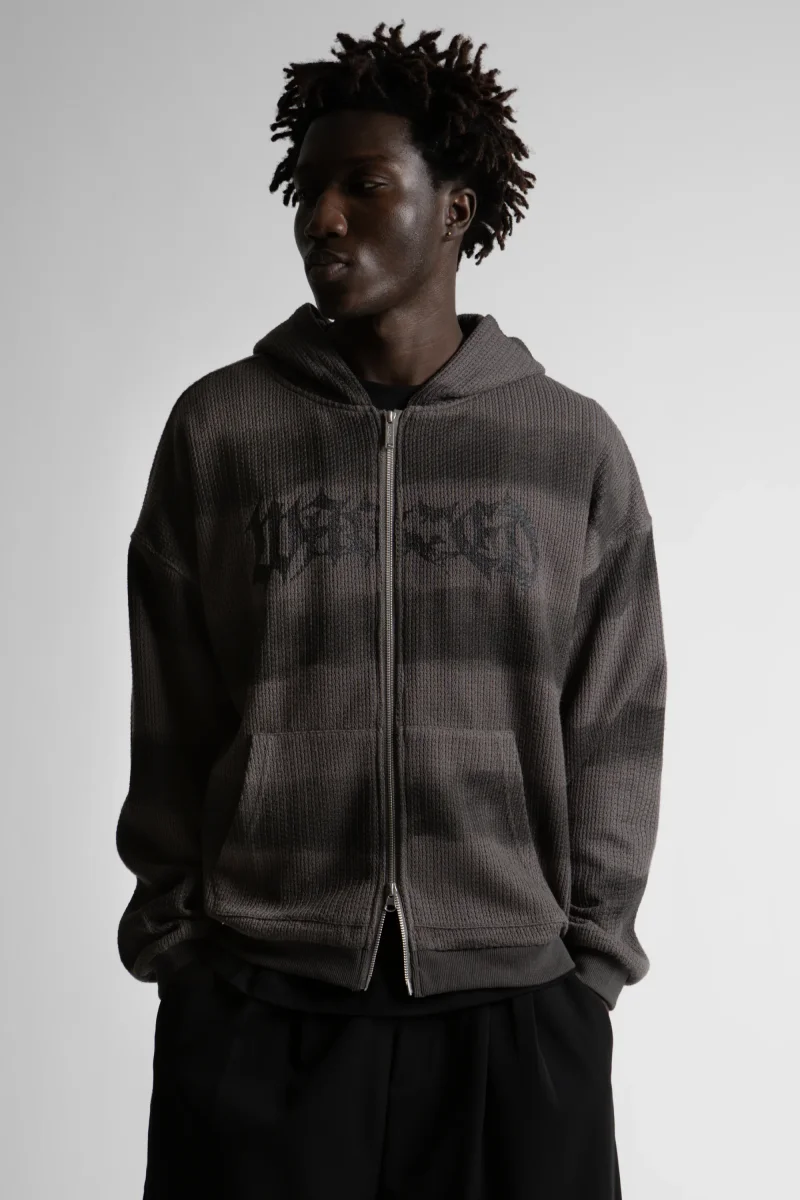 wasted paris chaqueta nevermind zip charcoal