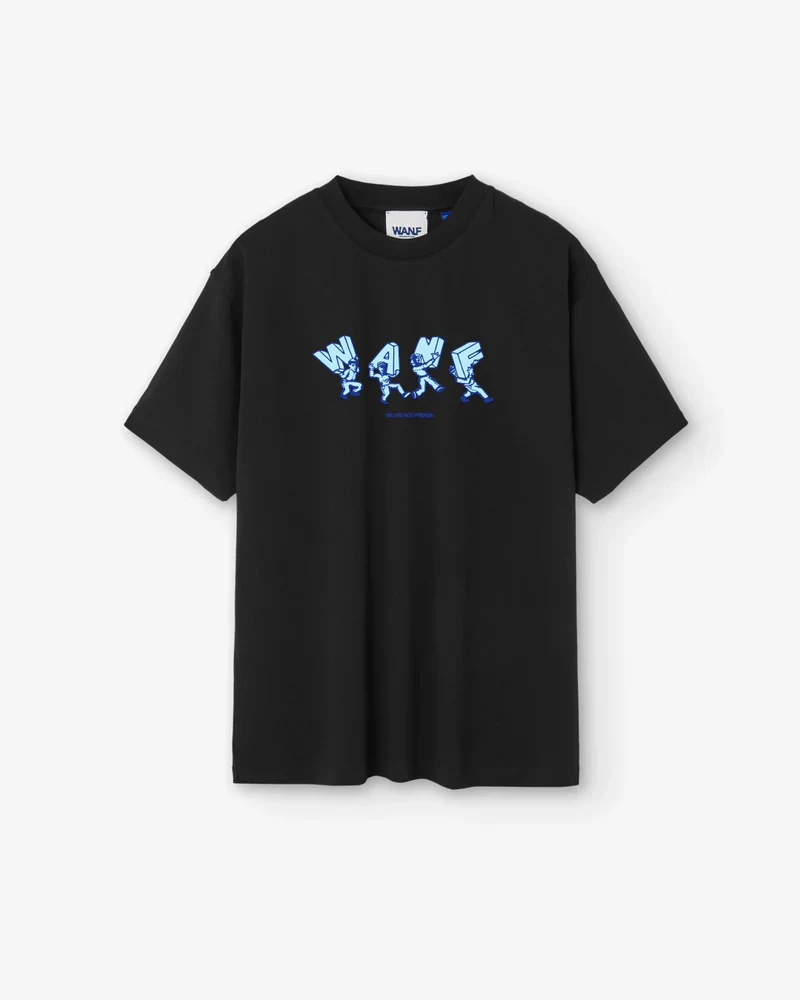 we are not friends camiseta lettering WANF black