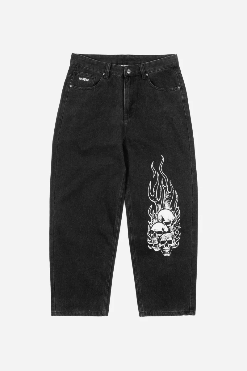 wasted paris pantalon road casper faded black