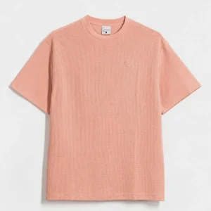 karl kani camiseta signature waffle oversized pink