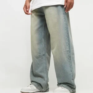 karl kani pantalon denim baggy pant blue sand