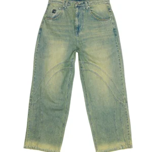 karl kani pantalon og baggy denim blue green