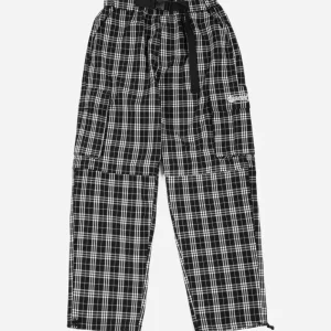 wasted paris pantalón yard tartan hunter black