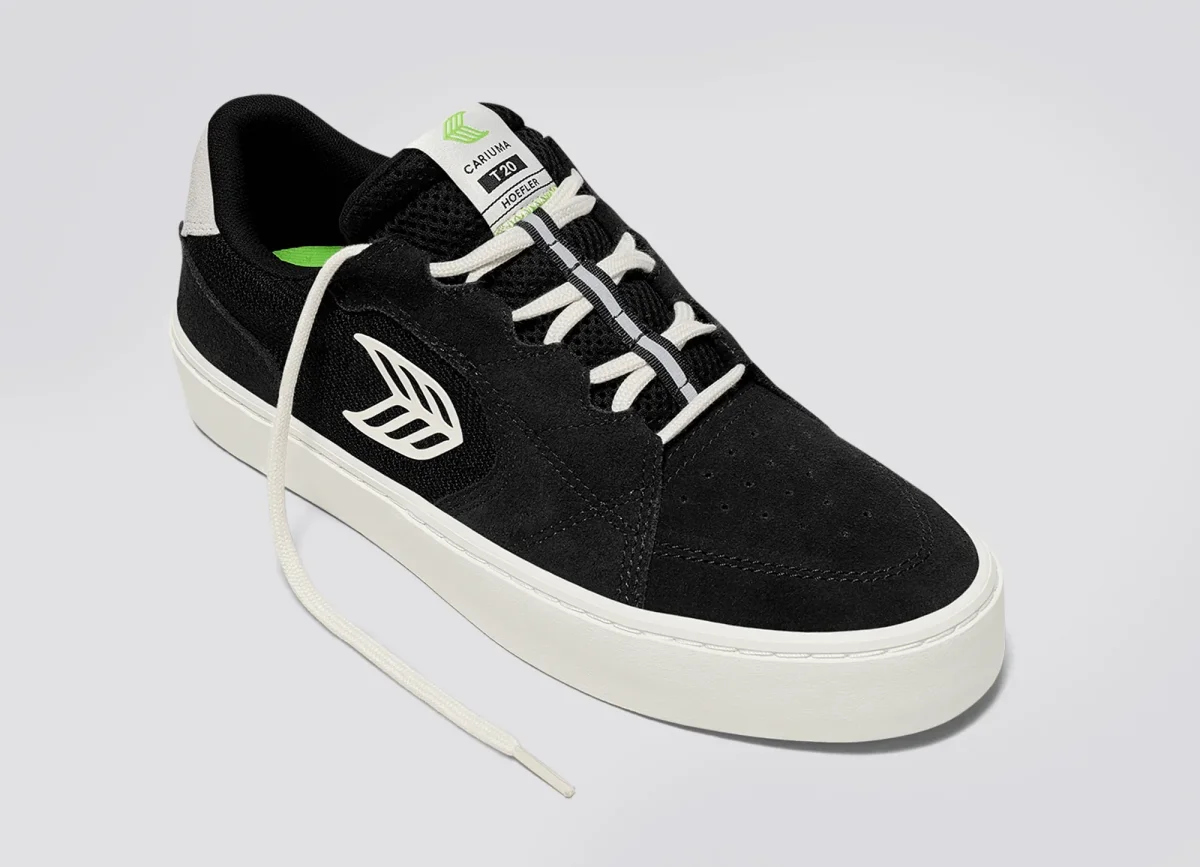 cariuma zapatilla t 20 pro black suede and mesh - Imagen 2