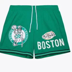 mitchell & ness bermuda green boston celtics team origins mesh