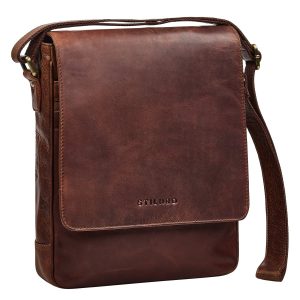"Ottavio" Mediano Bolso Hombre Bandolera Piel para Portatil 13,3 Pulgadas