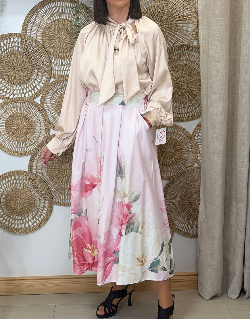FALDA VUELO FLORES