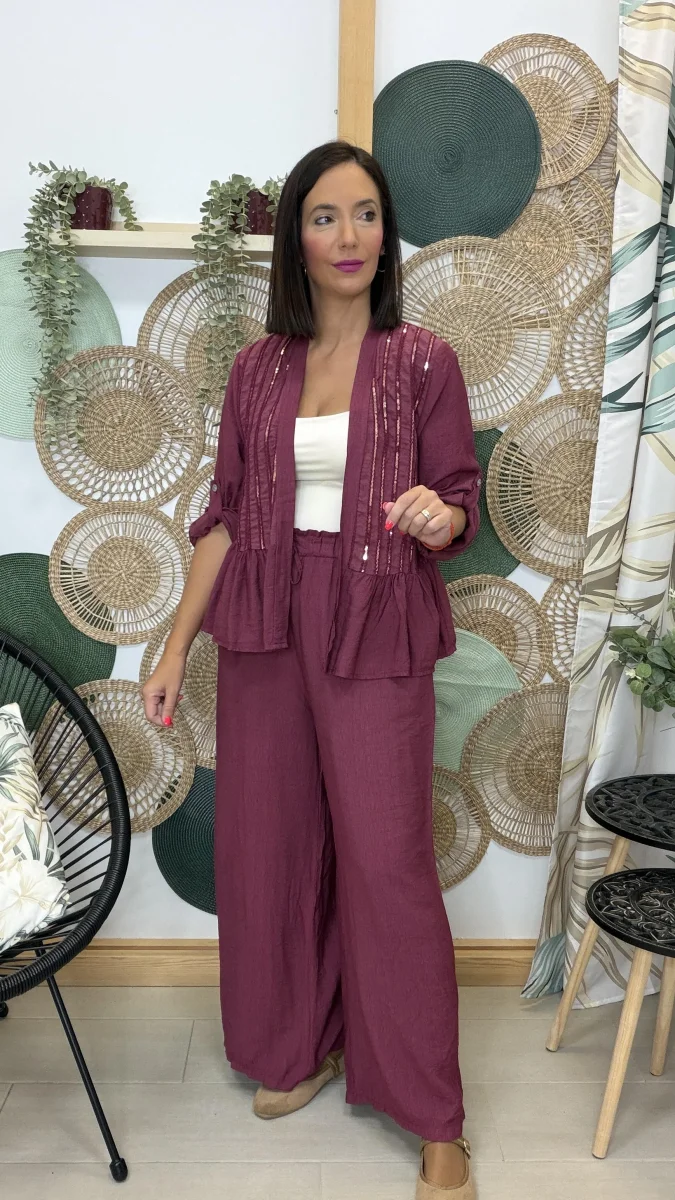 CHAQUETA FLUIDA LENTEJUELAS