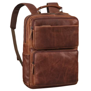 "Roman" Mochila Piel Hombre Grande Portatil 15-15.6 Pulgadas