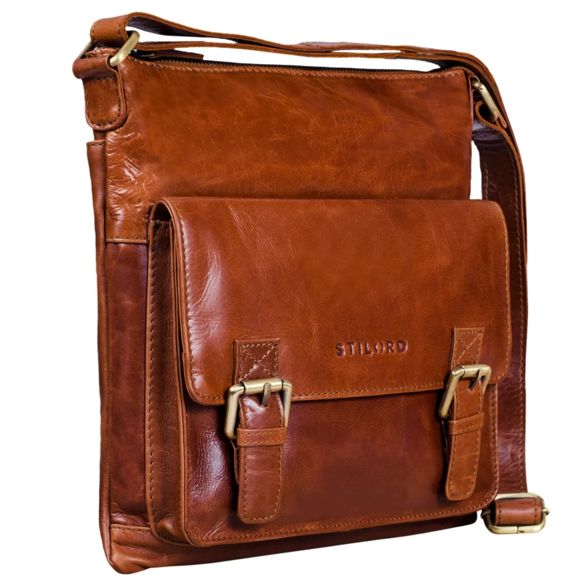 «Leo» Bolso Hombre pequeño Cuero