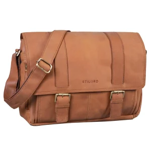 Segunda Opción "Kai" Bolso de mensajero de piel para portátil de 15 6"