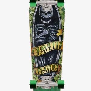 TABLA DE SKATE CREATURE GRAVETTE SKULLY 8.47 X 28.8 CRUZER GREEN