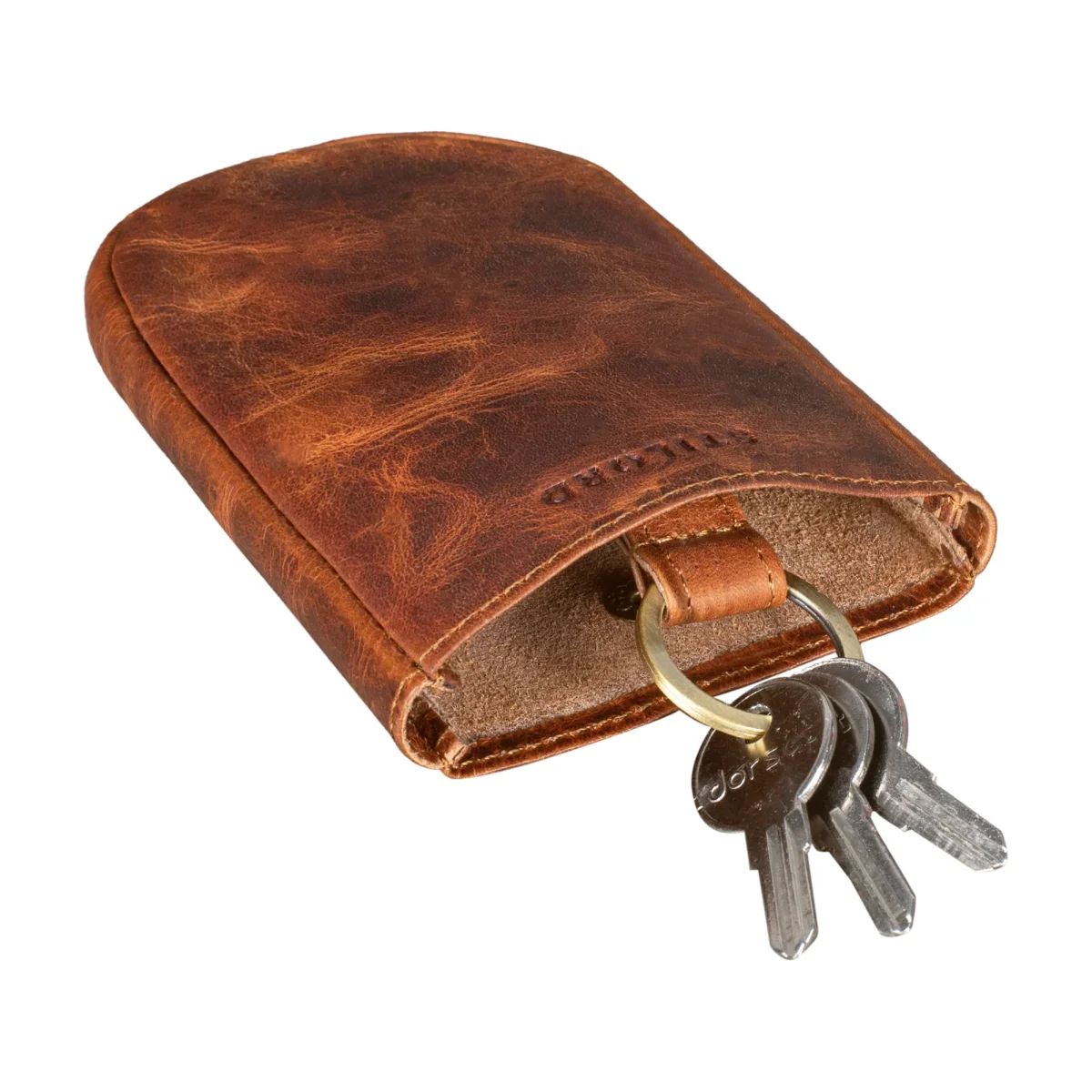 «Monty» Bolsa llaves cuero