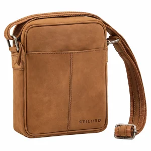 "Nilo" Elegante Bolso Bandolera Hombre Piel Auténtico para Tablet de 8,3 Pulgadas