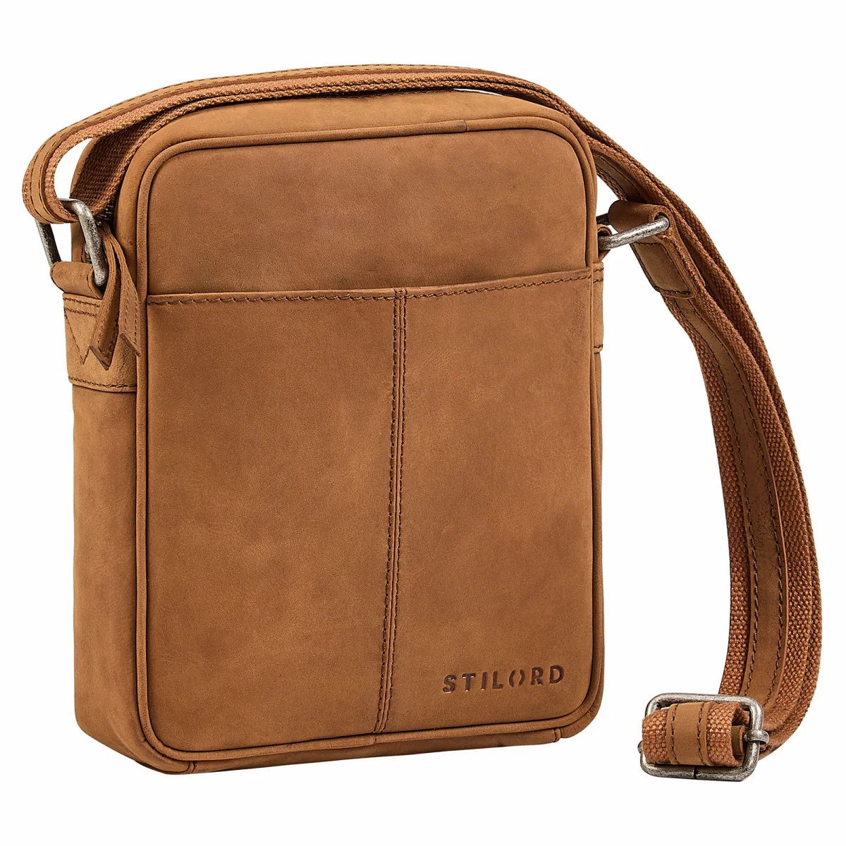 «Nilo» Elegante Bolso Bandolera Hombre Piel Auténtico para Tablet de 8,3 Pulgadas