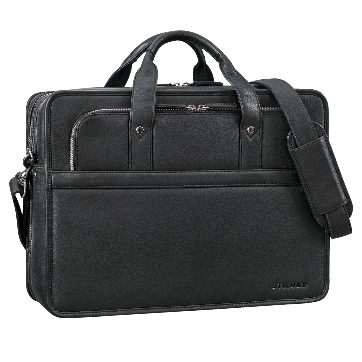 «Paolo» Bolso De Trabajo Para Hombre Cuero Maletín Grande porta Laptop 15,6″