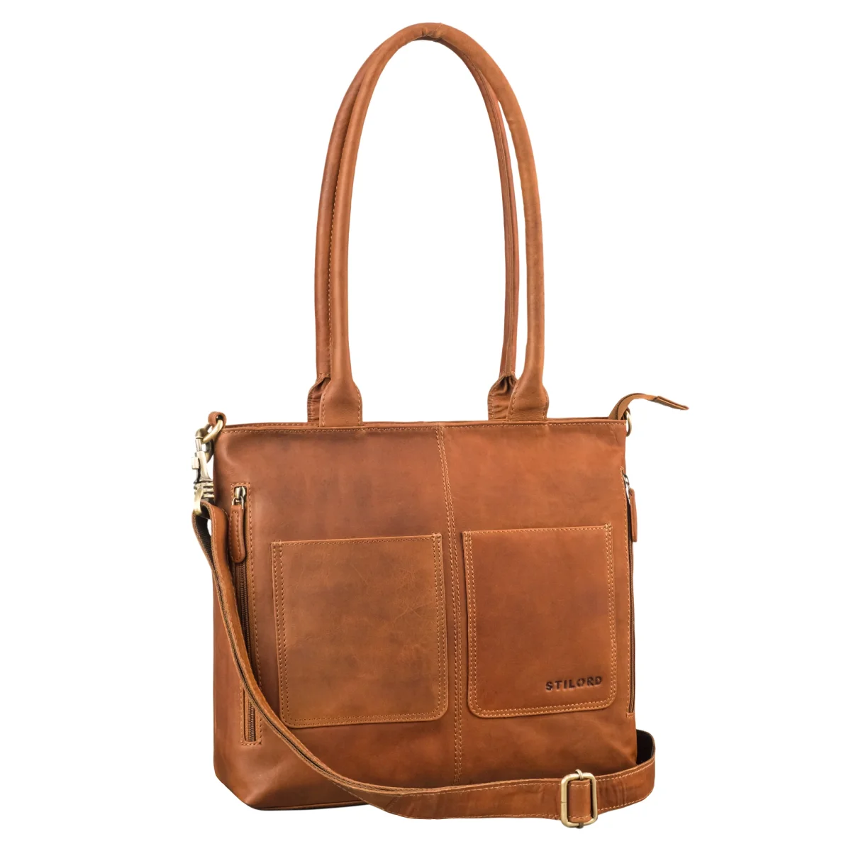 «Merry» 3-en-1 Shopper Vintage Bolsa de Cuero Mujer Grande